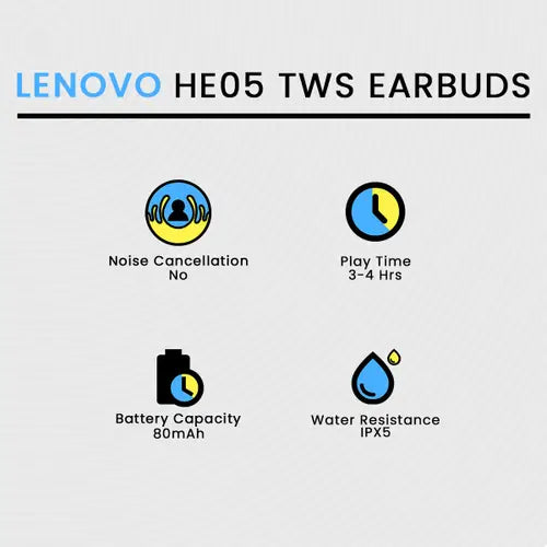 Lenovo HE05 TWS Wireless Earbuds