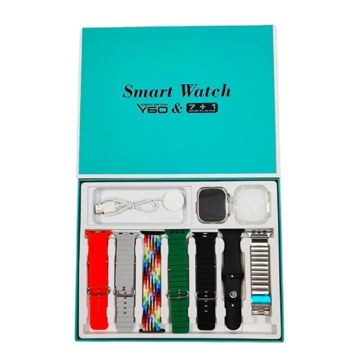 Y60 Smart watch with 7 Straps